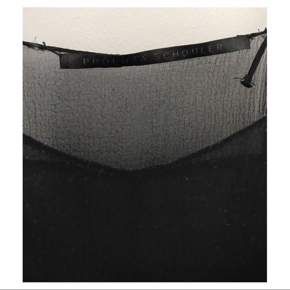 PROENZA SCHOULER DELICATE BLACK SLIP DRESS 4 US - Picture 8 of 11